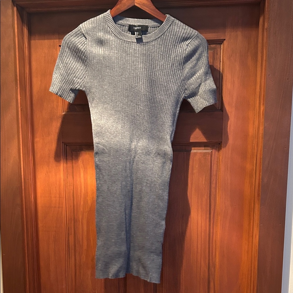Forever 21 Heather Gray Knit Bodycon Dress